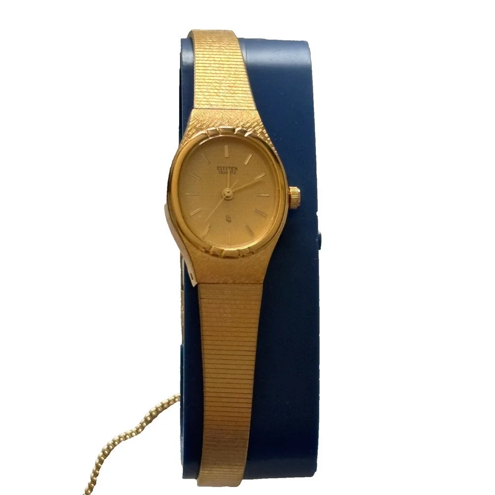 Rare Vintage Citizen CQ 6031-K13499 Gold Quartz Women Watch JAPAN New Old Stock